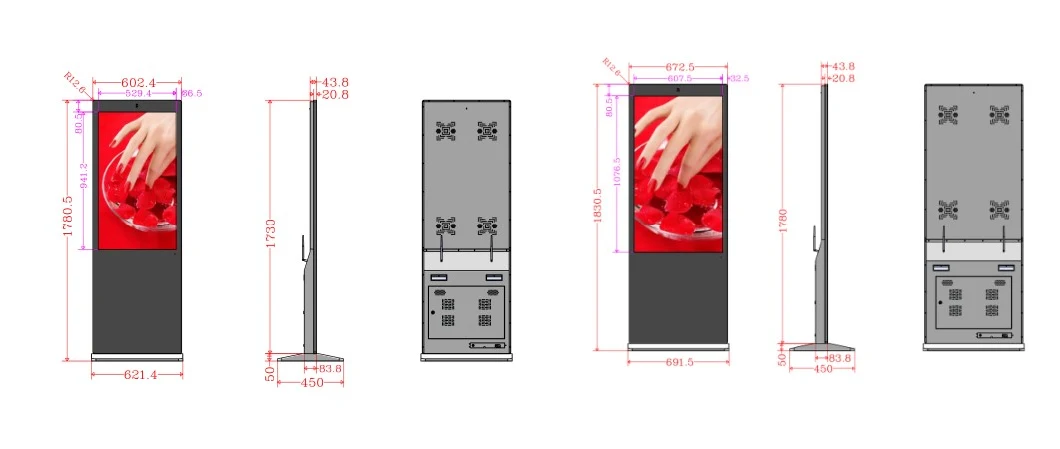 43&quot;, 50&quot;, 55&quot; LCD Android Camera Qr Code Interactive Touch Screen Display Self-Service Photo Booth Kiosk