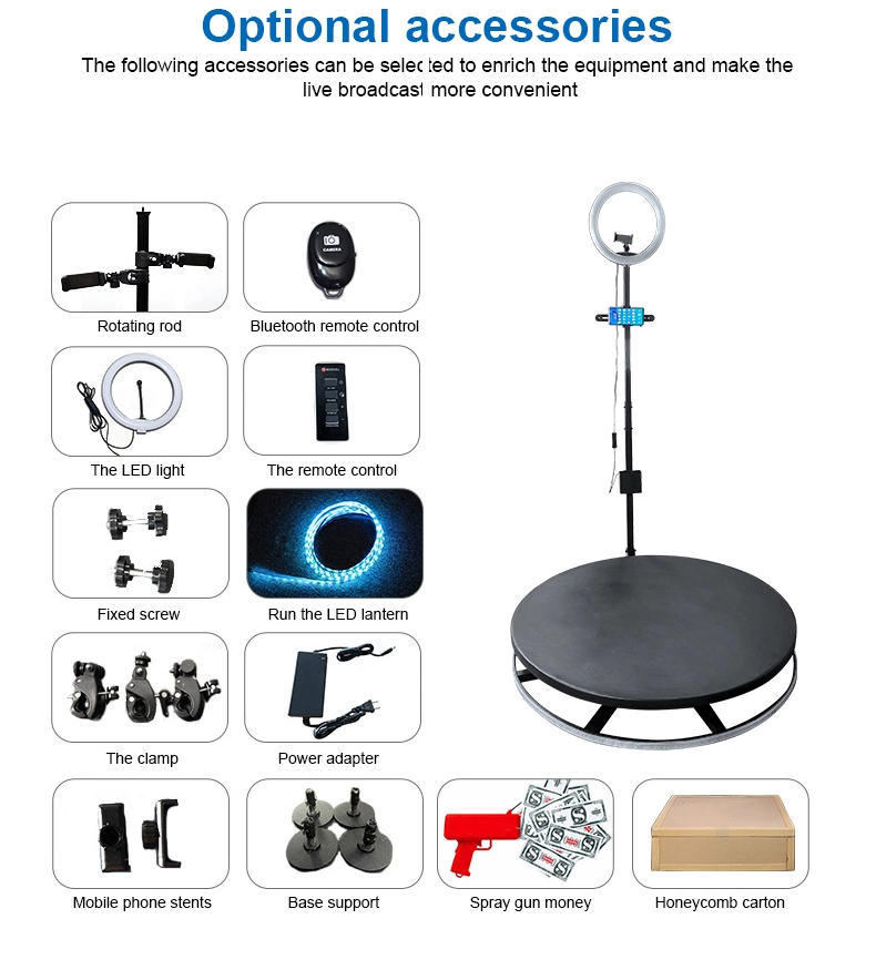 Hot Sale New Portable Selfie 100cm 360 Spinner Degree Platform Business Photo Booth Camera Vending Machine Video Booth