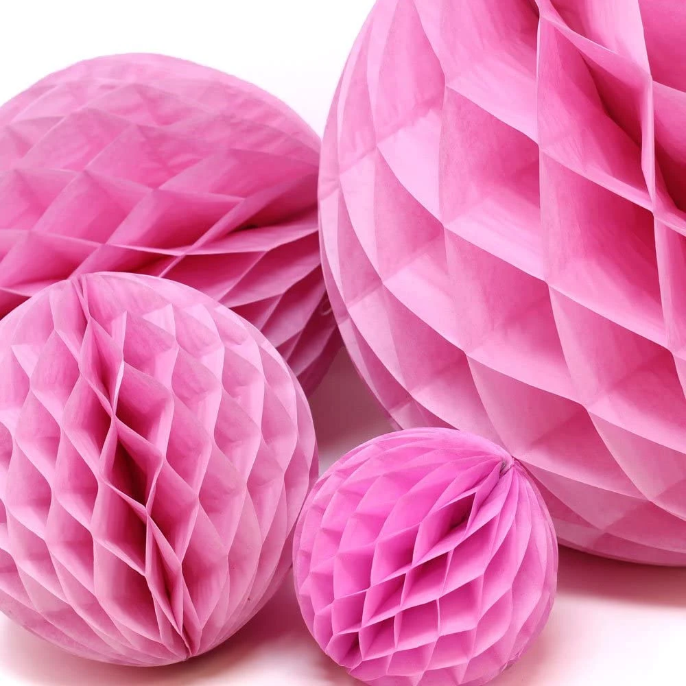 Hkh Tissue Handmade Customized Different Sizes Round Paper Ball Honeycomb for Wedding Christmas Party Decoration