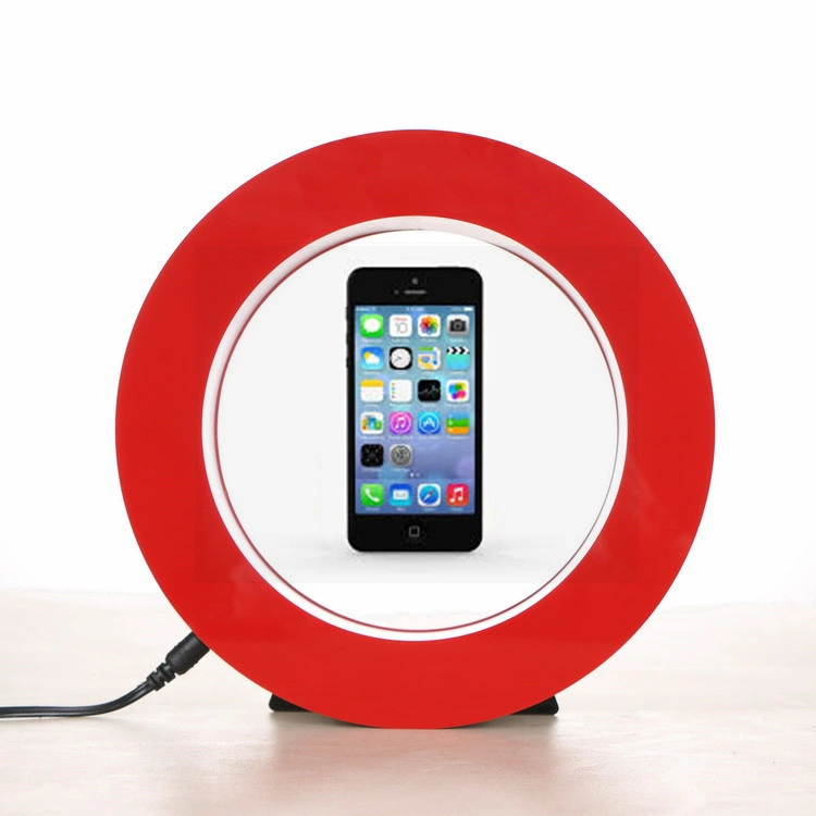 Customize Acrylic 360 Rotating Magnetic Levitation Cellphone Can Display Stand for Cellphone Store Exhibition