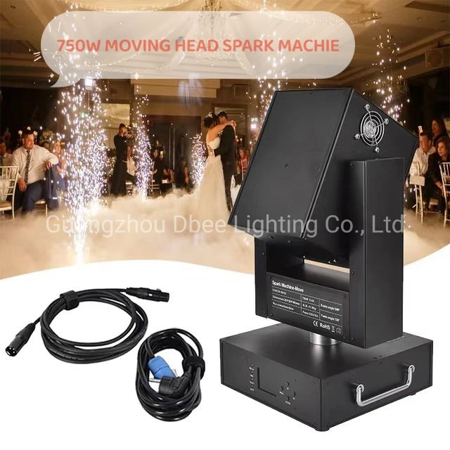 Free Logo Custom White/Black Color Wireless Remote Control DMX512 1300W Moving Head Cold Spark Fountain Fireworks Pyro Sparkular Machine