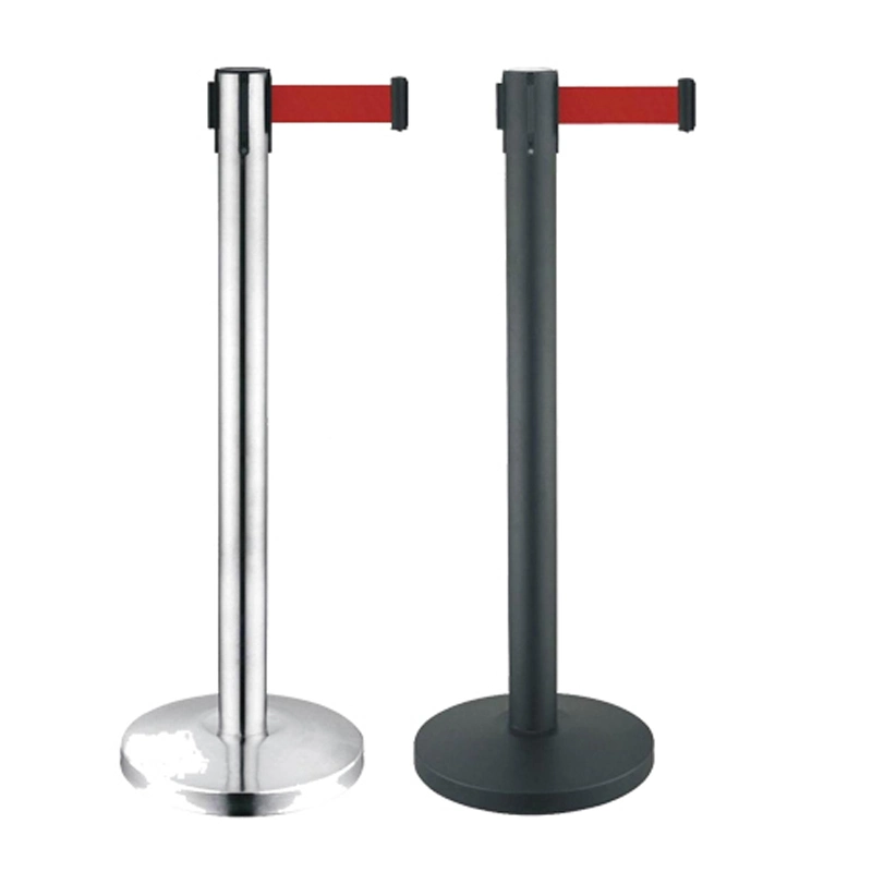 Retractable Stainless Steel Queue Stanchion Pole, Concert Crowd Control Barrier Queue Stand for Fact