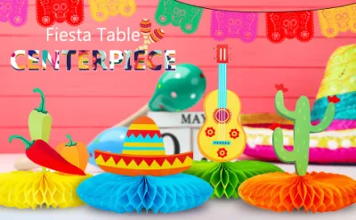 Party Supplies Fiesta tema Party tavolo Centerpiece Set carta Honeycomb Sfera