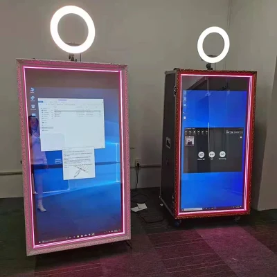  Il Photo Booth Selfie Magic Mirror di alta qualità è dotato di specchio, TV e Touch Frame