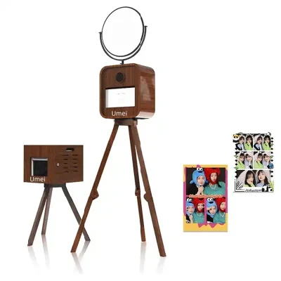 27 pollici Photo Booth, treppiede DSLR in legno parti forniture distributore automatico