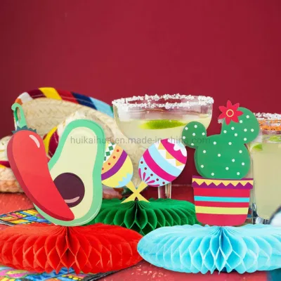 Party Supplies Fiesta tema Party tavolo Centerpiece Set carta Honeycomb Sfera