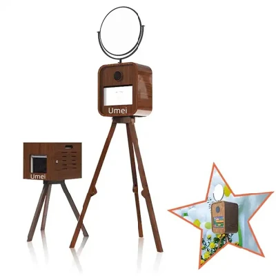 27 pollici Photo Booth, treppiede DSLR in legno parti forniture distributore automatico