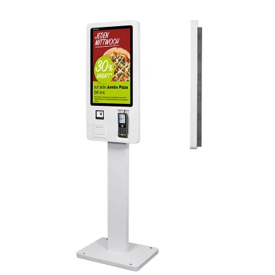  Stampante per ricevute per punti vendita di prodotti da forno ultra sottili e veloci Supporto per tavolo per il riconoscimento facciale Ordine di un chiosco per il pagamento automatico