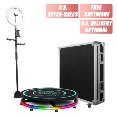 Rotazione 60 cm fotocamera Video Slow Motion portatile Foto 360 Photoooth Cabina