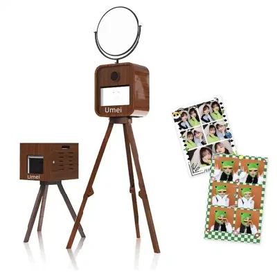 27 pollici Photo Booth, treppiede DSLR in legno parti forniture distributore automatico