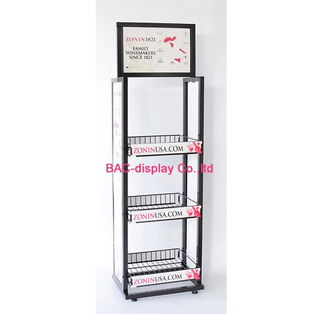 High Quality Branded Retail Store Wire Wine Metal Display Stand