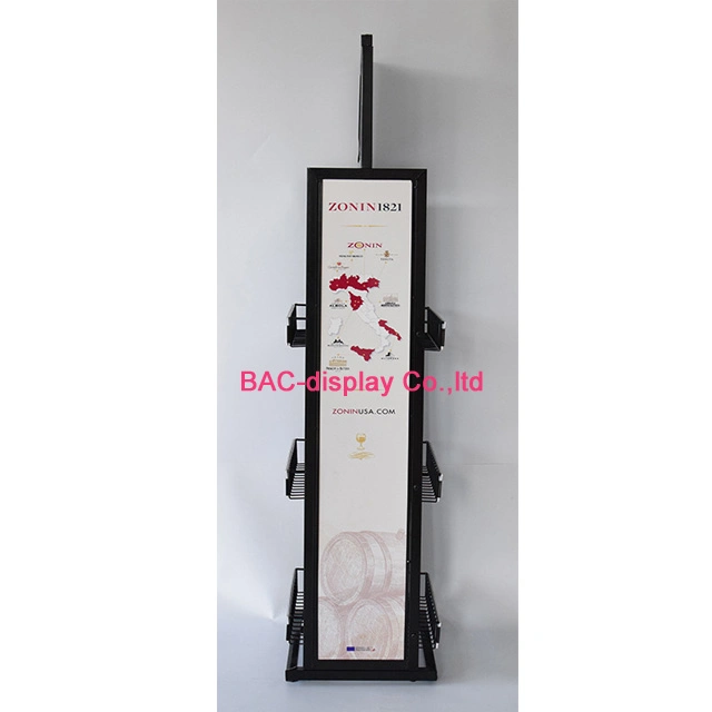 High Quality Branded Retail Store Wire Wine Metal Display Stand