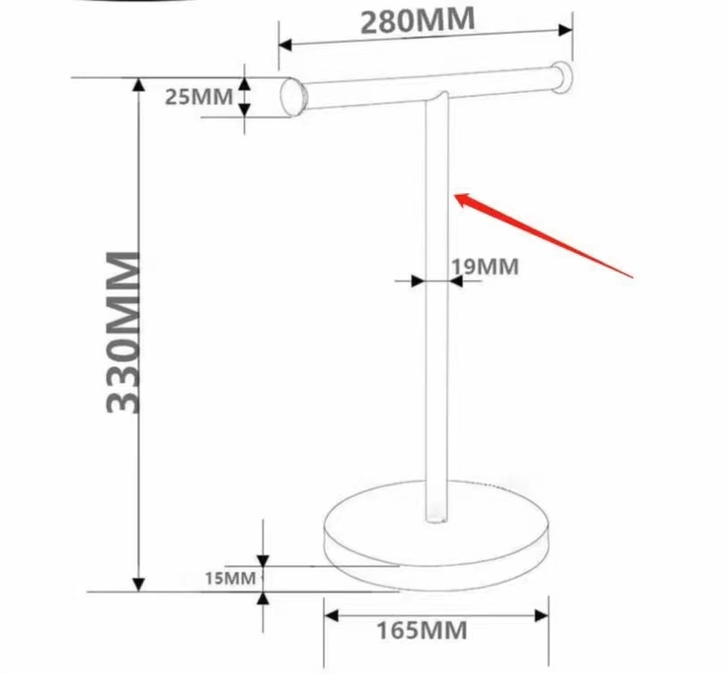 Wholesale Countertop T-Shape Towel Bar Rack Hand Towel Holder Stand