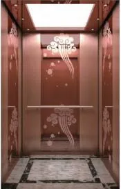 Passenger Elevator Home Lift Elevator Parts Titanium Mirror Etching Cabin