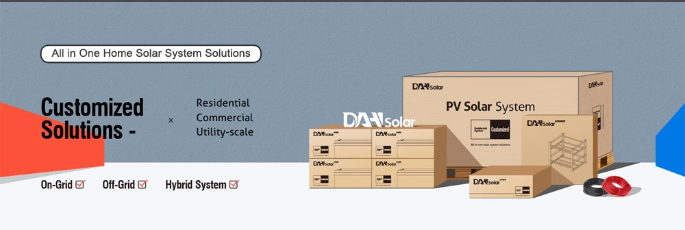 Dah on Grid Tie Solar Panel Energy System 1kw 2kw 3kw 4kw 5kw Electric Solar Systems with Solar Panels