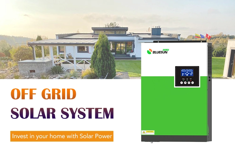 Customized on Grid Complete Solar System Blue Sun Solar System 5kVA 5 Kilowatt Solar Panel Set 5000W System