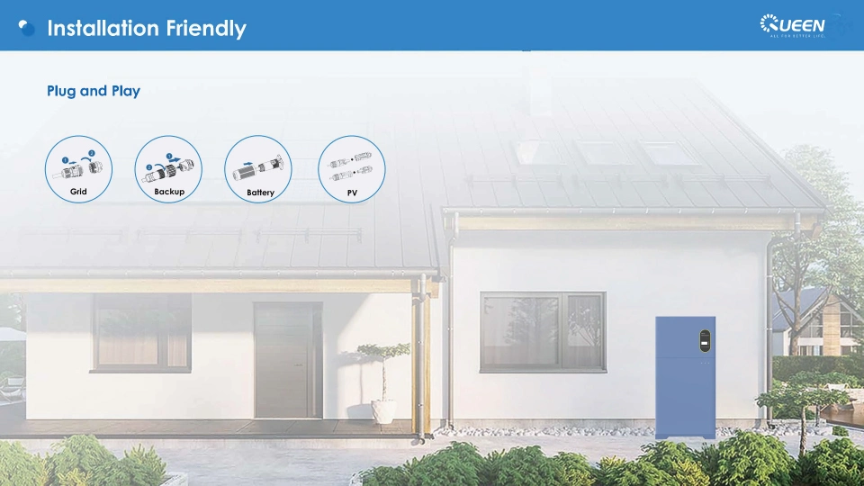 Parallelable All-in-One Solar Power System Single Phase 3.6/5kw Three Phase 8/10/12kw on off Grid Hybrid Inverter Lithium Battery Energy Storage System