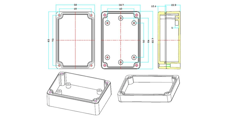 Factory Custom IP65 ABS Plastic Waterproof Junction Box