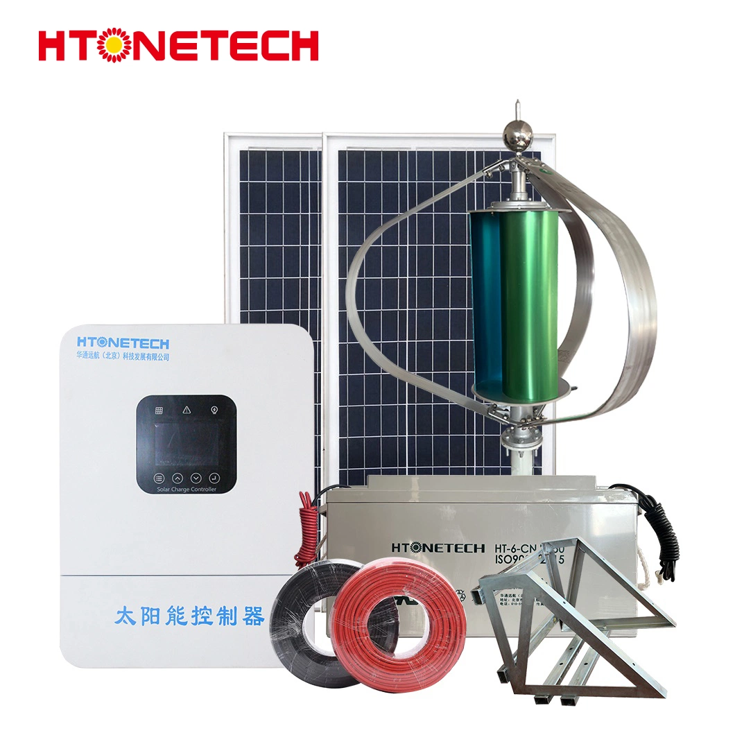 Htonetech 1.5 Kw Monocrystalline Solar Panel Manufacturers 10kwh Solar System China Wind Generator Power System with New Small Wind Turbines