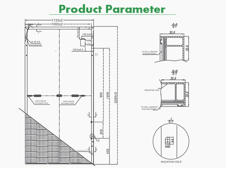 New Arrival Paneles Solares 10000 W Solar Panel 480W Hyundai Solar Panel