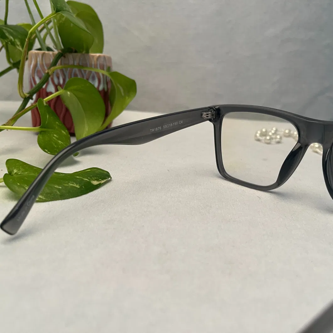 Classic Design Translucent Grey Square Tr90 Frame for Optical