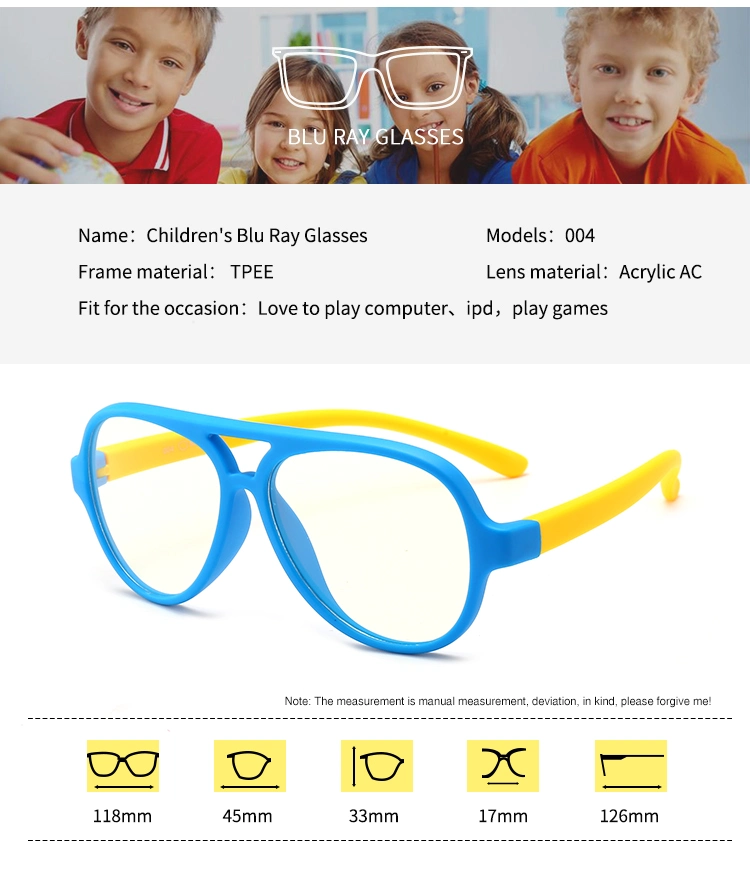 Customized Brand Kids Anti Blue Light Glasses Computer Gaming Glasses