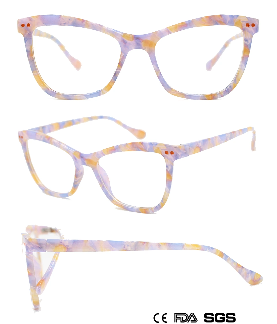 Fashionable Lady&prime;s Cat-Eye Reading Glass with Paper Transfer (WRP8100183)