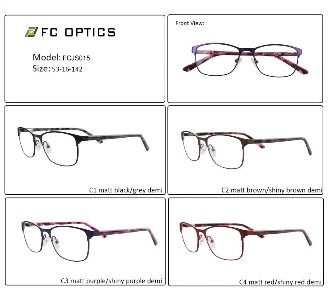 Fashion Optical Frames 2019 Big Metal Women Glass Frames