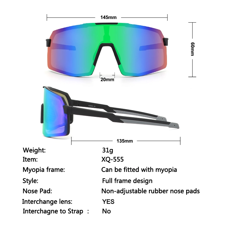 Brand UV400 Polarized Night Vision Lens Bike Sunglasses Set