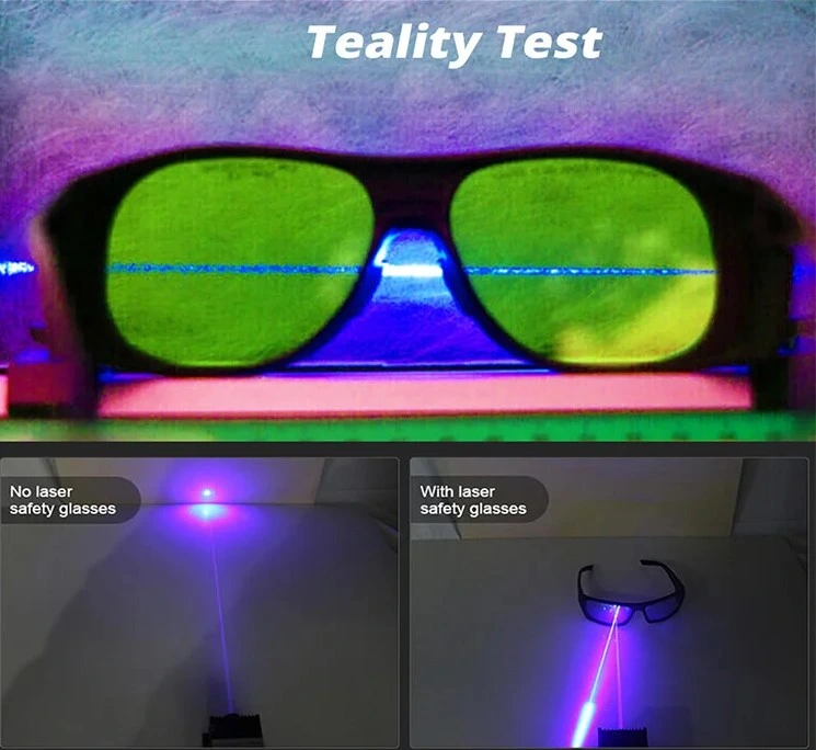 IPL High Optical Density of Wavelength 808nm ND: YAG Laser Safety Glasses Anti Radiation with Pink Lens