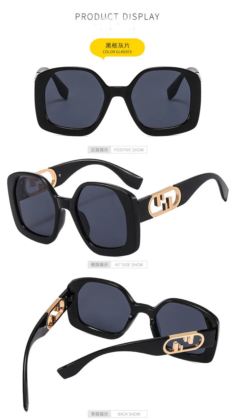 UV400 Sunglasses Men Women Famous Designer Retro Geometric Frame Fashion Male Female F Brand Sun Glasses