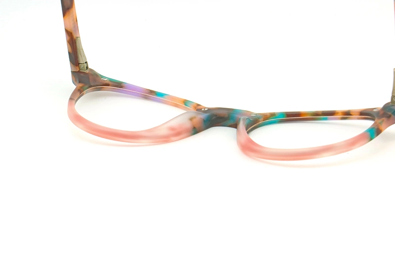 Newest Free Samples Women Colorful Optical Frame with Metal Eyeglass