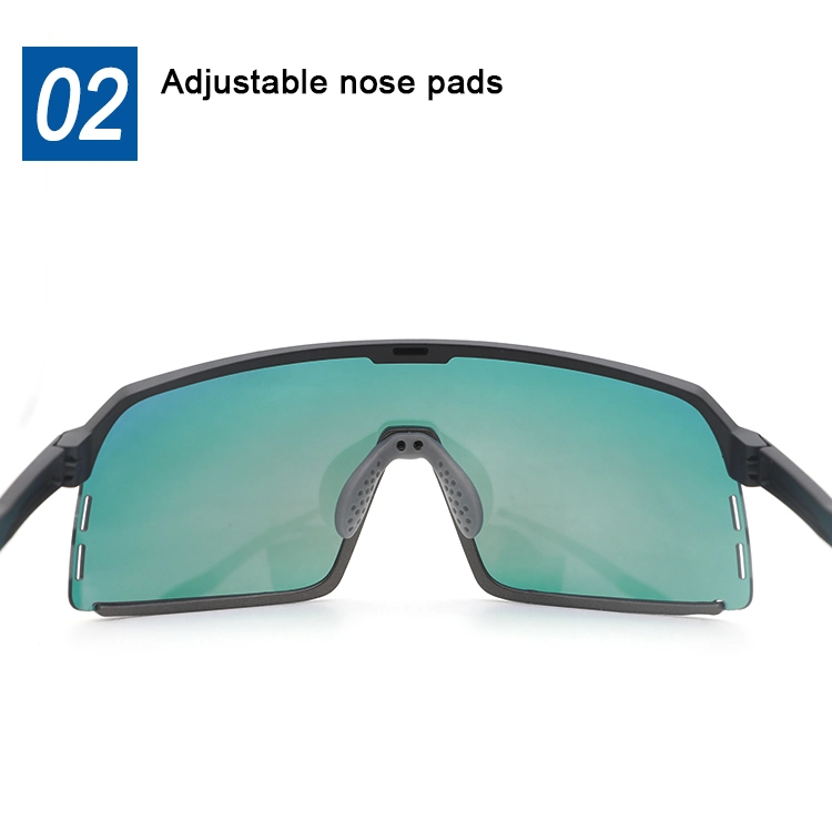 Square Frame Shades Men Polarized Sports Sunglasses Set