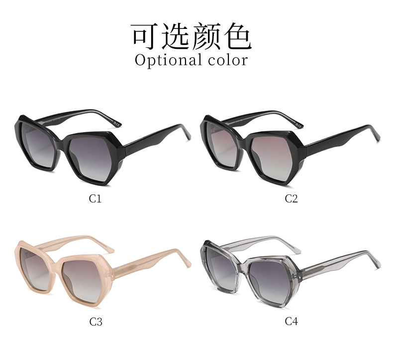 New Fashionable Rectangular Large Frame Men Personalized Factory Customized Women Leisure Retro Sunglasses