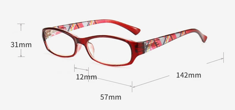 2020 Plastic Custom PC Reading Glasses Men Women Blue Light Blocking Prescription Diopter +1.0~+4.0