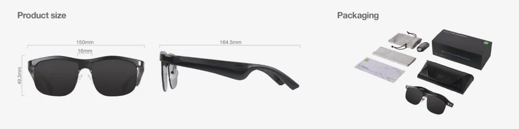 Men Fashionable Anti Blue Light UV Polarized Len Open Ear Listen to Music Smart Glasses Bluetooth Sunglasses