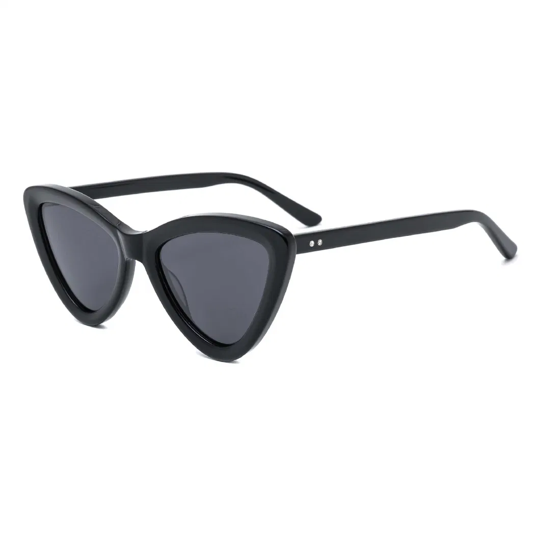 Designer Vintage Triangle Shape Shades Acetate Men Women Colorful Sunglasses