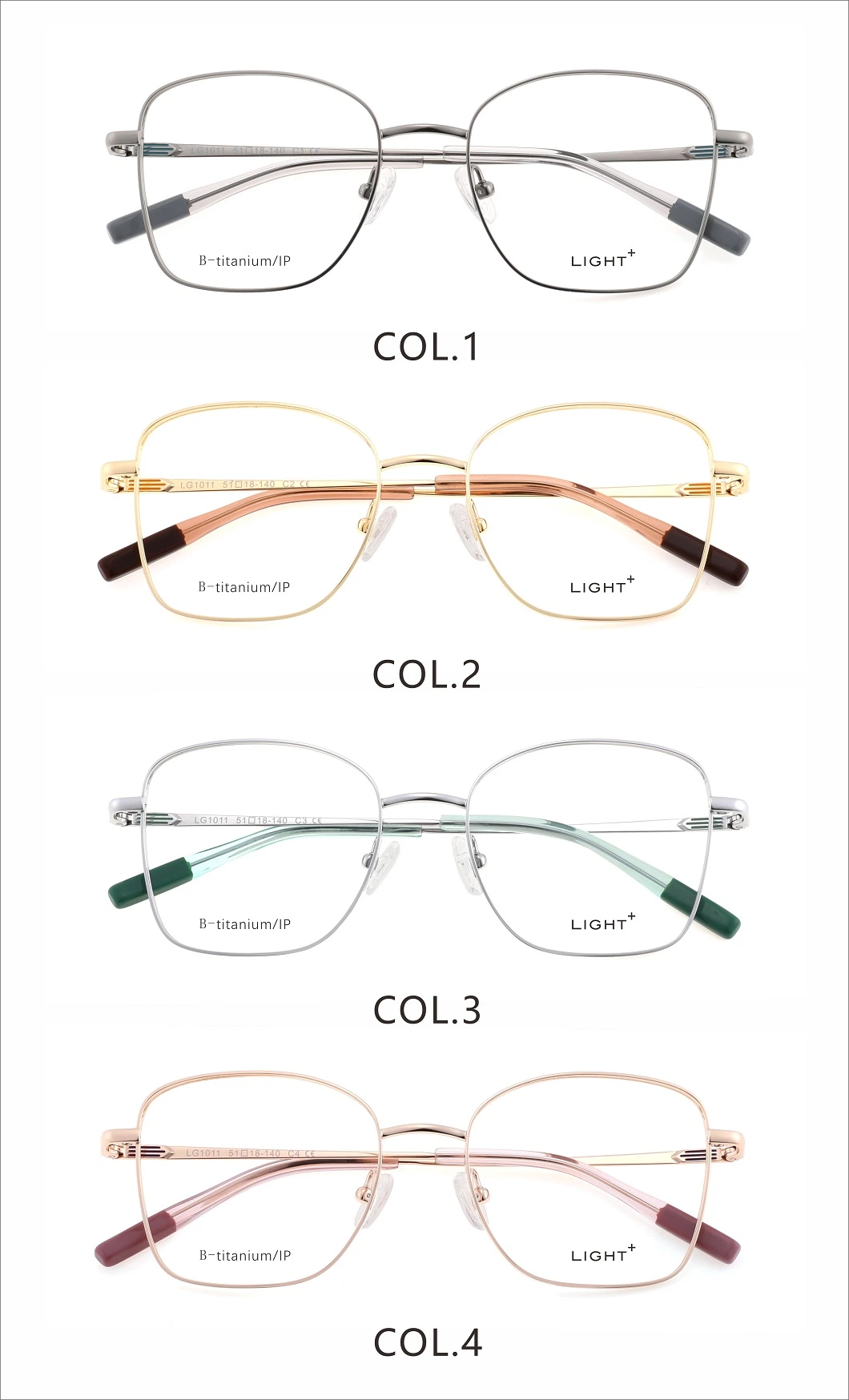 Top Quality Classical Gold Titanium Eyeglasses Frame Polygon Optical Glasses