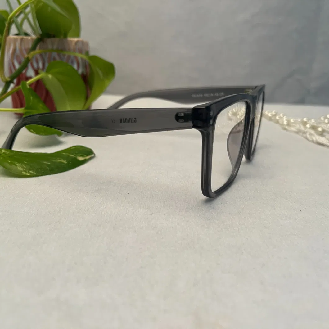 Classic Design Translucent Grey Square Tr90 Frame for Optical