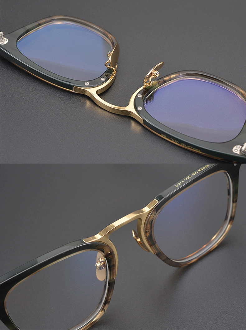 2024 New Japan Japanese 100% Handmade Pure Acetate Acet Titanium Optical Luxury Top Quality Eyeglasses Frames