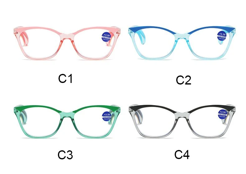 New Fashion Anti-Blue Reading Glasses HD Spring Legs for Men and Women Elderly Reading Glasses Far-Sighted Reading Glasses