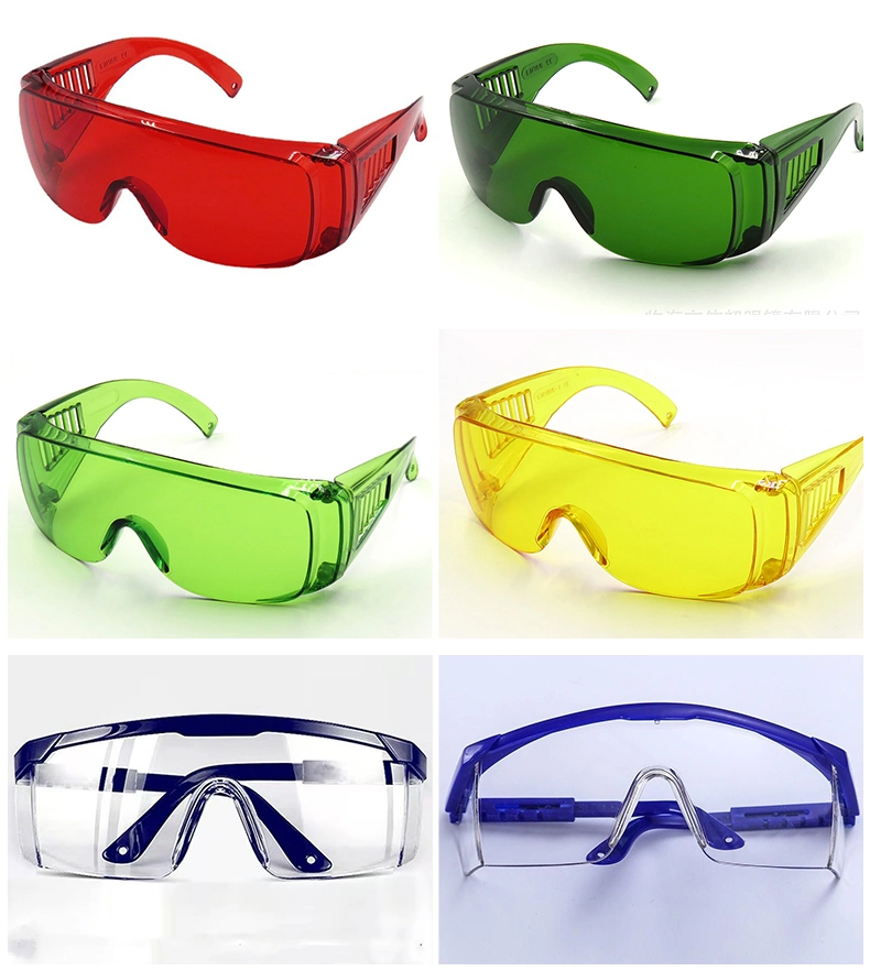 New Style Blue Frame Safety Protection Splash-Proof Goggles