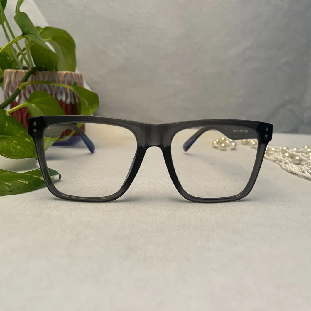 Classic Design Translucent Grey Square Tr90 Frame for Optical