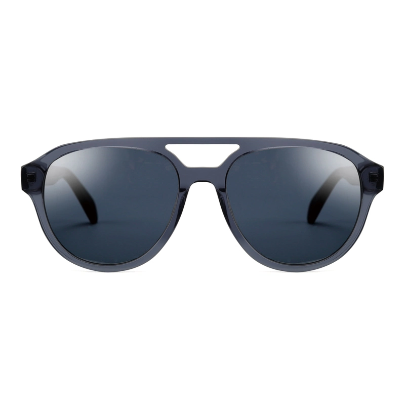 Classic Design Famous Brand Man Double Bridge UV400 Polarized Lens Handmade Acetate Sunglasses