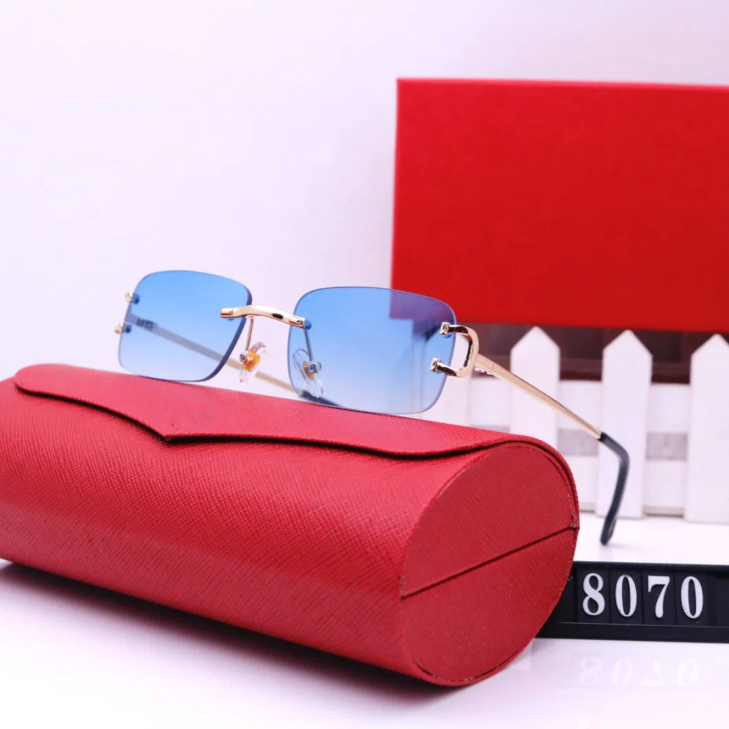 Fashion Hot Selling Retro Sunglasses Women and Men Luxury Designer Metal Shades