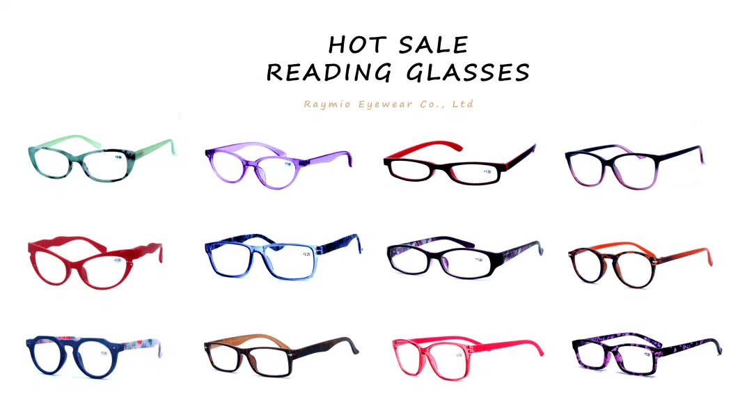 New Stylish Crystal Color Full Frame Plastic Reading Glasses