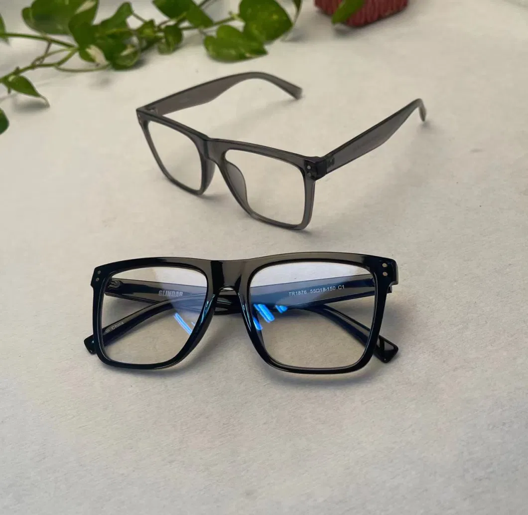 Classic Design Translucent Grey Square Tr90 Frame for Optical