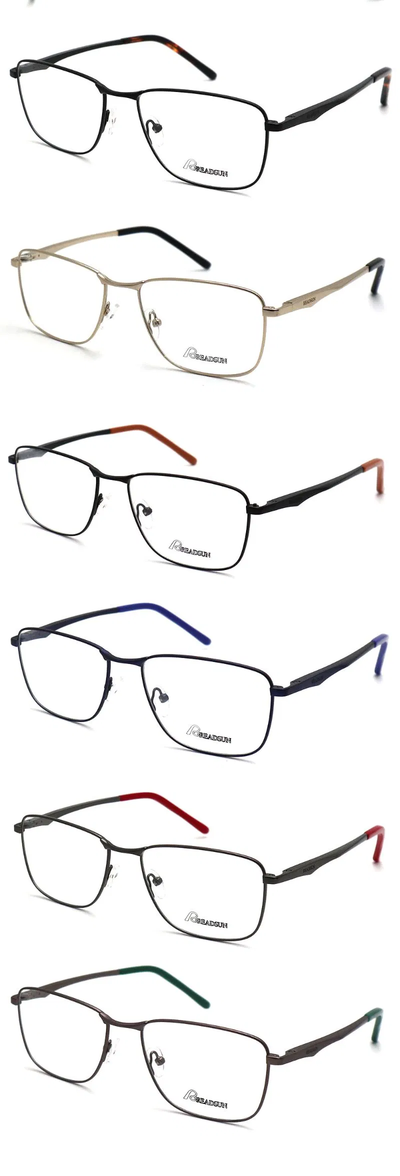 Wholesale Optical Glasses Eyewear Frame Rectangular Eyeglasses Frames Metal Frame Glasses Eye Wear Men Glasses Optical Frame