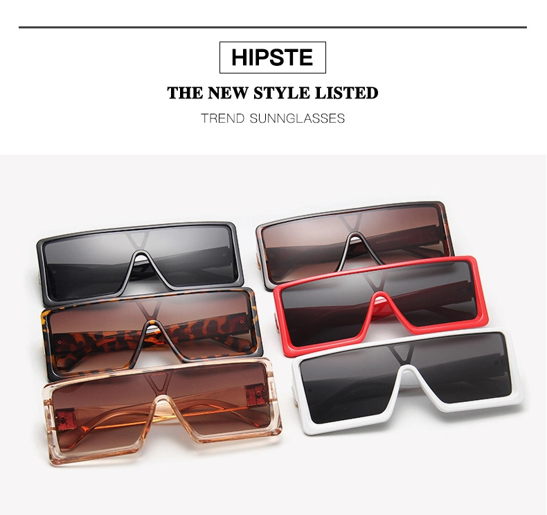 Trendy New Frame One-Piece Sunglasses Personality Men&prime; S Large Frame Sunglasses