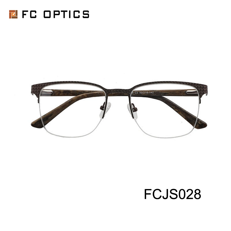 2020 New Arrivals Half Metal Eyeglasses Frames for Myopia Men